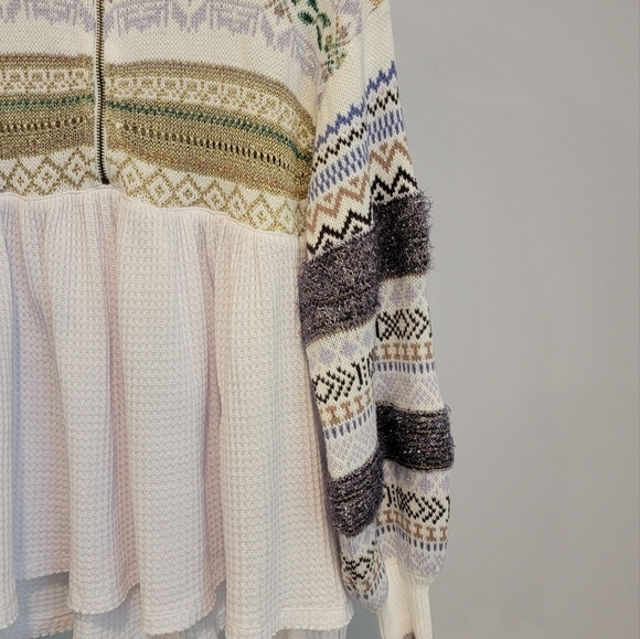 Free people women sweater pullover fully zip up size XS - Picture 9 of 9